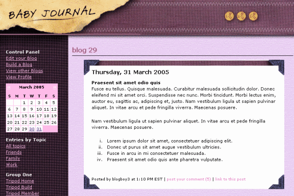 Baby Journal - pink